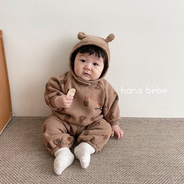 HAN'S - Korean Children Fashion - #Kfashion4kids - Bear Top Bottom Set - 2