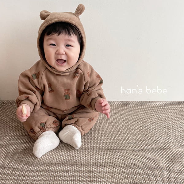HAN'S - Korean Children Fashion - #Kfashion4kids - Bear Top Bottom Set - 3