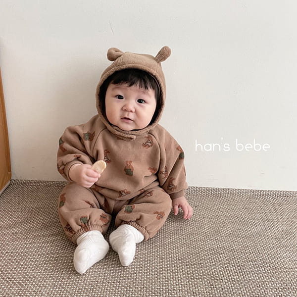 HAN'S - Korean Children Fashion - #Kfashion4kids - Bear Top Bottom Set - 4
