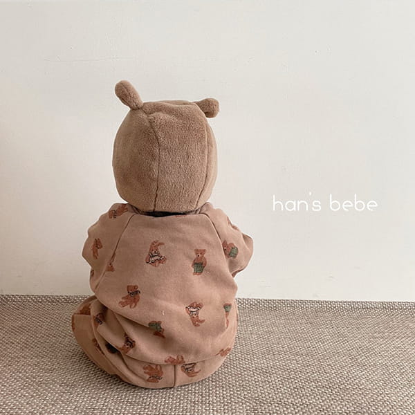 HAN'S - Korean Children Fashion - #Kfashion4kids - Bear Top Bottom Set - 5