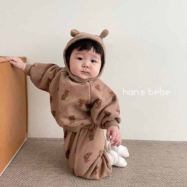 HAN'S - Korean Children Fashion - #Kfashion4kids - Bear Top Bottom Set - 6