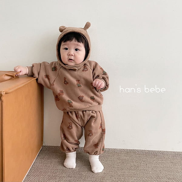 HAN'S - Korean Children Fashion - #Kfashion4kids - Bear Top Bottom Set - 7