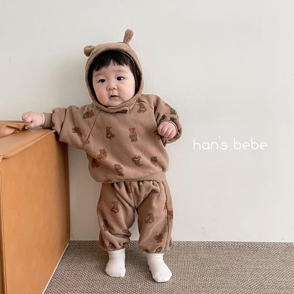 HAN'S - Korean Children Fashion - #Kfashion4kids - Bear Top Bottom Set - 9