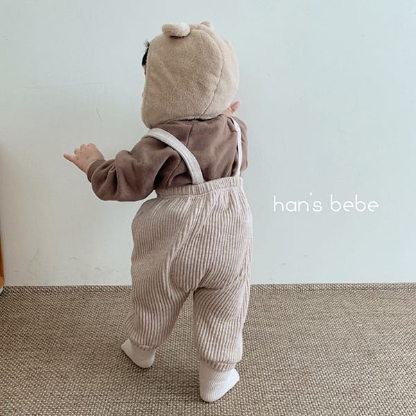 HAN'S - Korean Children Fashion - #Kfashion4kids - Rib Dungarees Pants - 3