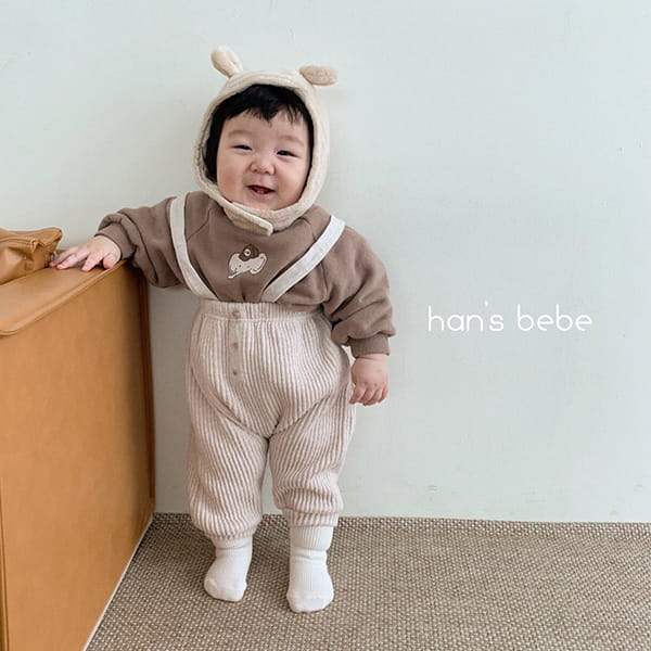 HAN'S - Korean Children Fashion - #Kfashion4kids - Rib Dungarees Pants - 5