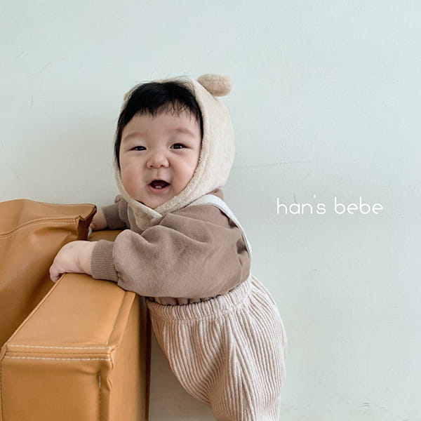 HAN'S - Korean Children Fashion - #Kfashion4kids - Rib Dungarees Pants - 6