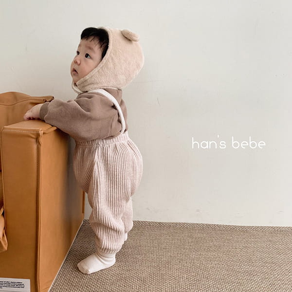 HAN'S - Korean Children Fashion - #Kfashion4kids - Rib Dungarees Pants - 9