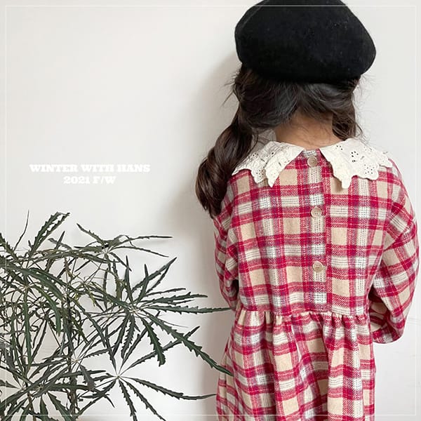 HAN'S - Korean Children Fashion - #Kfashion4kids - Provence Check One-piece - 6