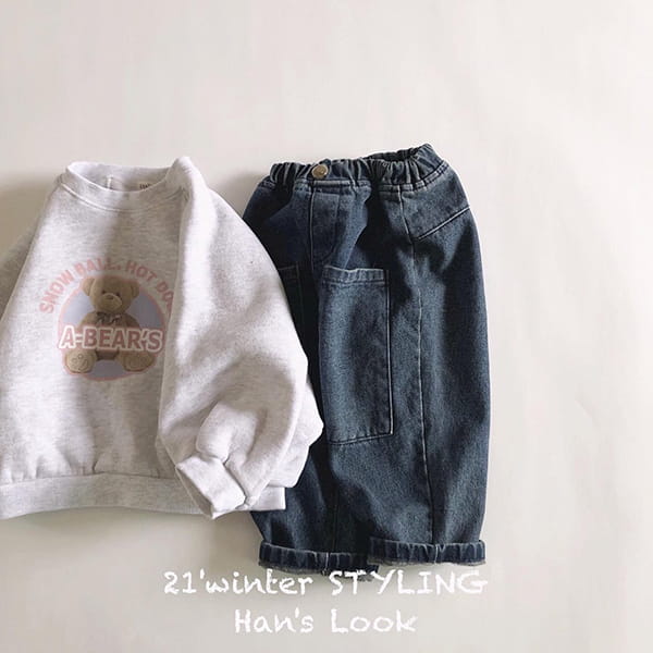 HAN'S - Korean Children Fashion - #Kfashion4kids - Pastel Bear Sweatshirt - 12