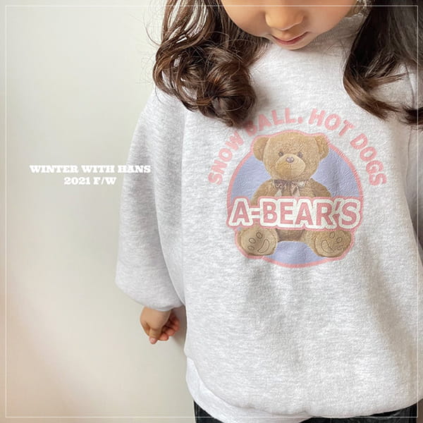 HAN'S - Korean Children Fashion - #Kfashion4kids - Pastel Bear Sweatshirt - 3