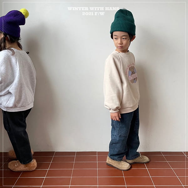 HAN'S - Korean Children Fashion - #Kfashion4kids - Pastel Bear Sweatshirt - 6