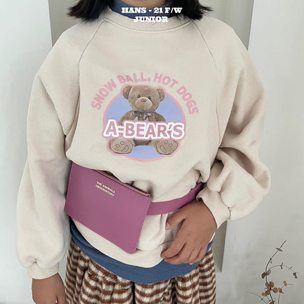 HAN'S - Korean Children Fashion - #Kfashion4kids - Pastel Bear Sweatshirt - 8