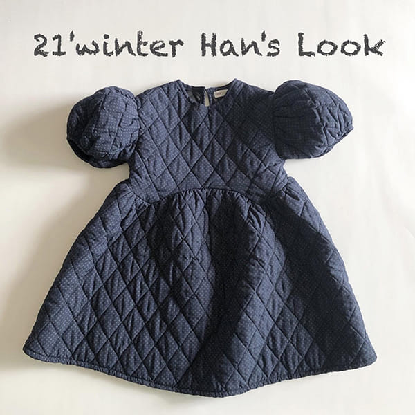 HAN'S - Korean Children Fashion - #Kfashion4kids - Quilting Lovely One-piece - 12