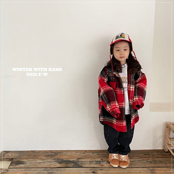 HAN'S - Korean Children Fashion - #Kfashion4kids - Wool Check Crong Shirt