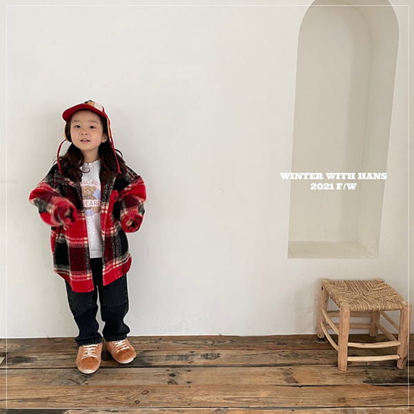 HAN'S - Korean Children Fashion - #Kfashion4kids - Wool Check Crong Shirt - 2
