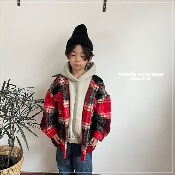 HAN'S - Korean Children Fashion - #Kfashion4kids - Wool Check Crong Shirt - 4