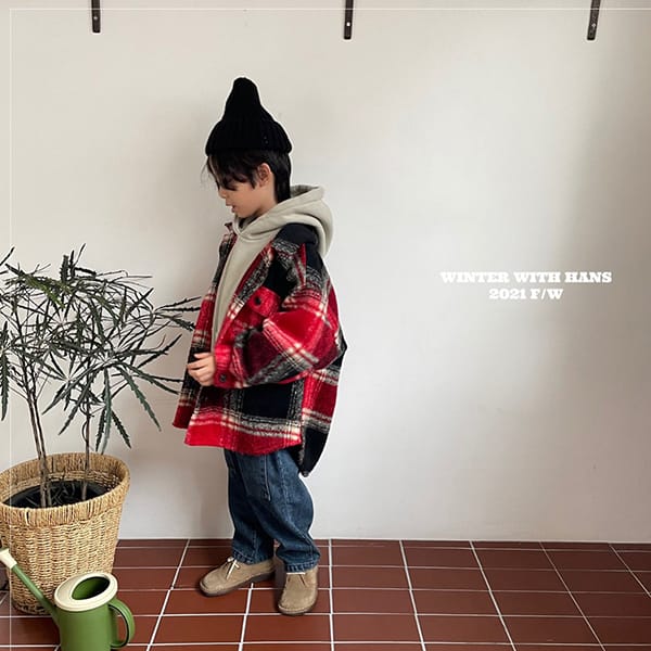 HAN'S - Korean Children Fashion - #Kfashion4kids - Wool Check Crong Shirt - 6