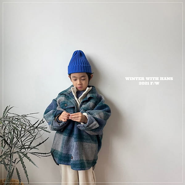 HAN'S - Korean Children Fashion - #Kfashion4kids - Wool Check Crong Shirt - 9