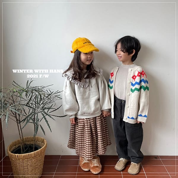 HAN'S - Korean Children Fashion - #Kfashion4kids - Stick Bread Check Skirt - 3