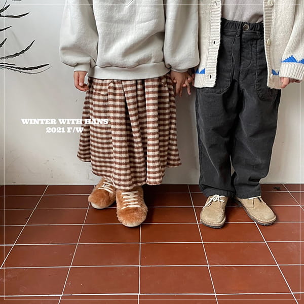 HAN'S - Korean Children Fashion - #Kfashion4kids - Stick Bread Check Skirt - 4