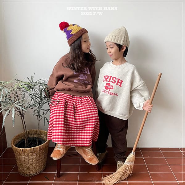 HAN'S - Korean Children Fashion - #Kfashion4kids - Stick Bread Check Skirt - 9