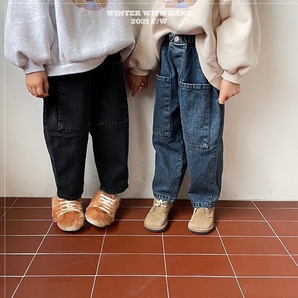 HAN'S - Korean Children Fashion - #Kfashion4kids - Boig Pocket Jeans