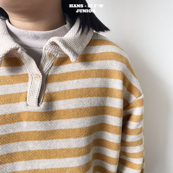 HAN'S - Korean Children Fashion - #Kfashion4kids - Stripes Collar Tee - 11