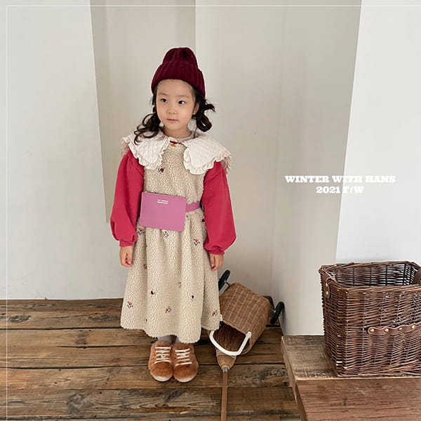 HAN'S - Korean Children Fashion - #Kfashion4kids - Flower Purple Ppogli One-piece