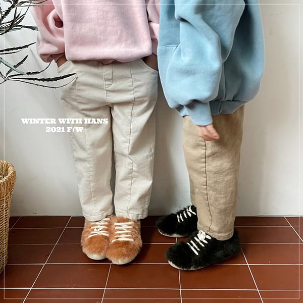 HAN'S - Korean Children Fashion - #Kfashion4kids - Fleece Span Slim Pants - 3