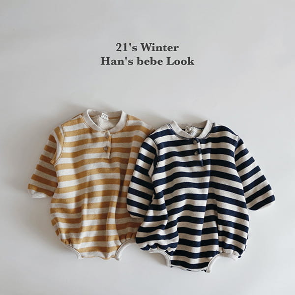 HAN'S - Korean Children Fashion - #Kfashion4kids - Stripes Bodysuit