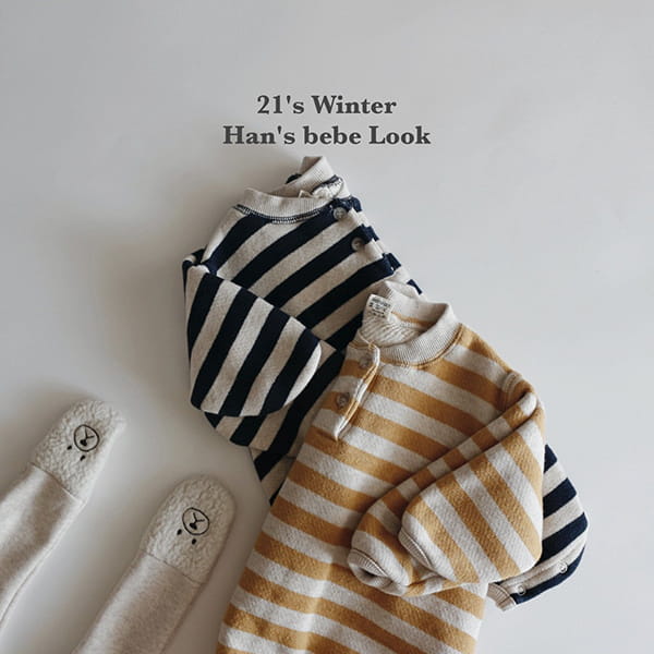 HAN'S - Korean Children Fashion - #Kfashion4kids - Stripes Bodysuit - 12
