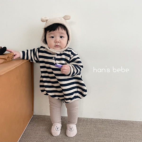 HAN'S - Korean Children Fashion - #Kfashion4kids - Stripes Bodysuit - 4