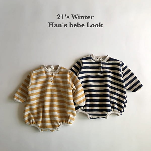 HAN'S - Korean Children Fashion - #Kfashion4kids - Stripes Bodysuit - 8