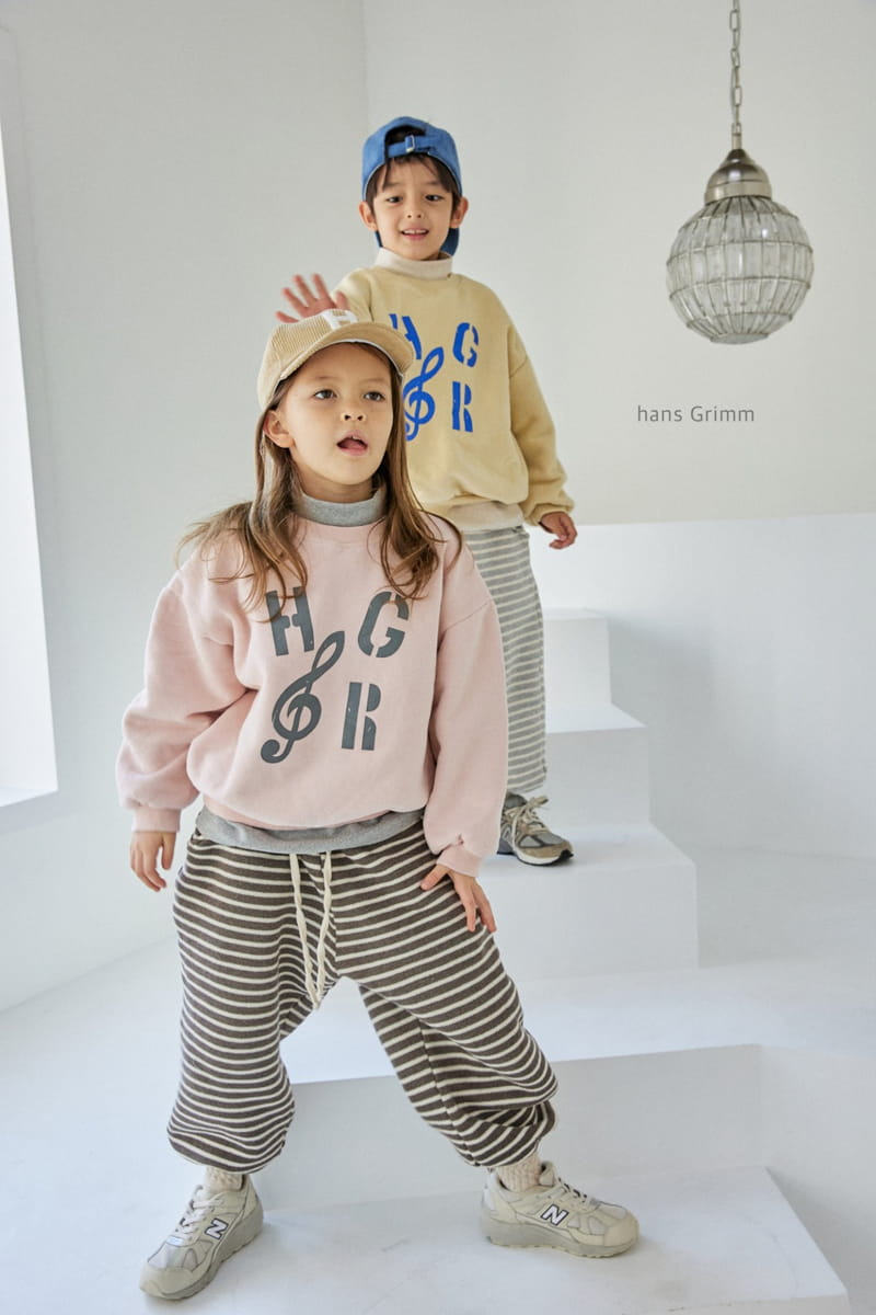 HANS GRIMM - Korean Children Fashion - #Kfashion4kids - Heavy Tery Stripes Jogger Pants - 4