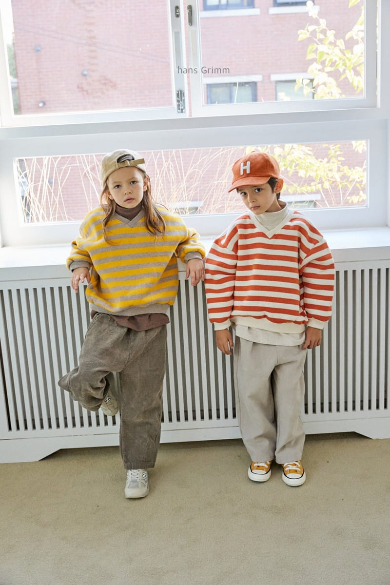 HANS GRIMM - Korean Children Fashion - #Kfashion4kids - Heavy Fleece Stripes Sweatshirt - 3