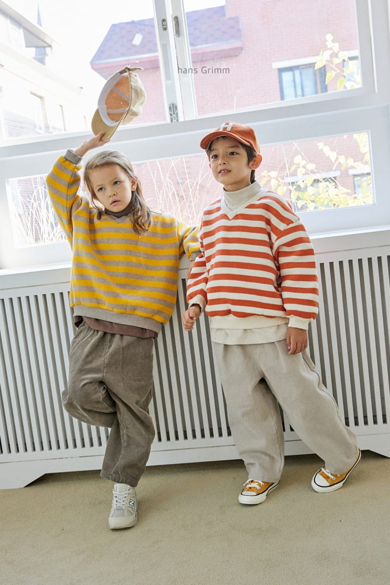 HANS GRIMM - Korean Children Fashion - #Kfashion4kids - Heavy Fleece Stripes Sweatshirt - 6