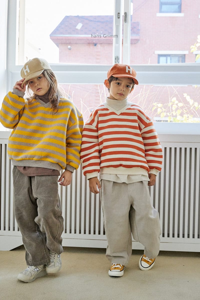 HANS GRIMM - Korean Children Fashion - #Kfashion4kids - Heavy Fleece Stripes Sweatshirt - 9