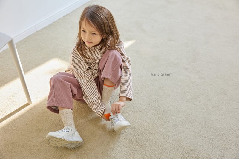 HANS GRIMM - Korean Children Fashion - #Kfashion4kids - Peach Stripes Tee - 7