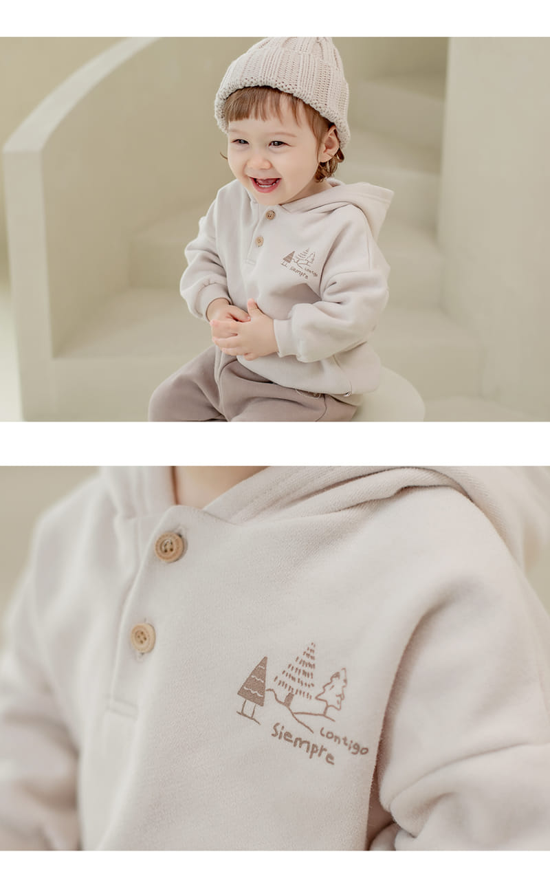 HAPPY PRINCE - Korean Children Fashion - #Kfashion4kids - Miguel Hood Fleece Sweatshirt - 4