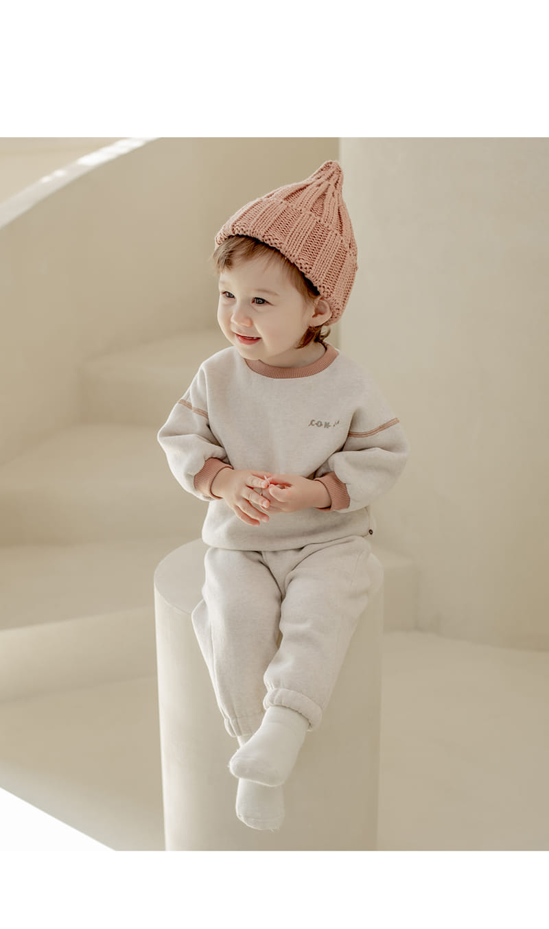 HAPPY PRINCE - Korean Children Fashion - #Kfashion4kids - Komi Fleece Lined Top Bottom Set