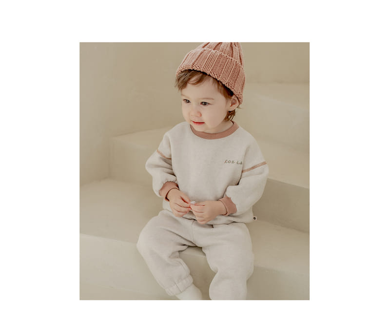 HAPPY PRINCE - Korean Children Fashion - #Kfashion4kids - Komi Fleece Lined Top Bottom Set - 2