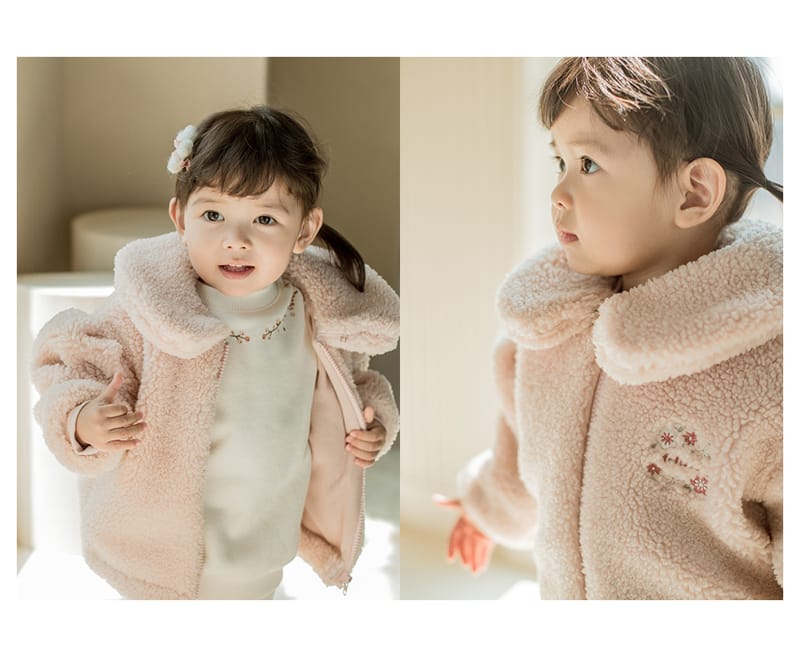 HAPPY PRINCE - Korean Children Fashion - #Kfashion4kids - Romantic Fleece Zip-up - 5