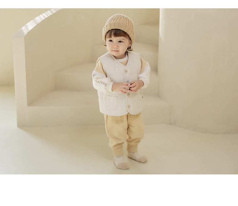 HAPPY PRINCE - Korean Children Fashion - #Kfashion4kids - Harin Fleece Baby Top Bottom Set - 6