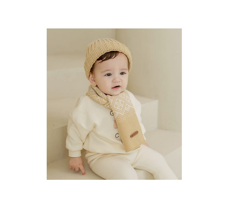HAPPY PRINCE - Korean Children Fashion - #Kfashion4kids - Karmin Knit Reversible Muffler - 2