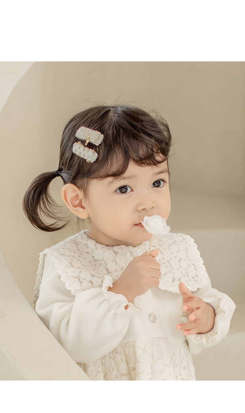 HAPPY PRINCE - Korean Children Fashion - #Kfashion4kids - Dior Mini Baby Hairpin [set of 5]