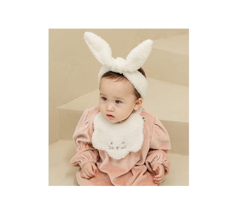 HAPPY PRINCE - Korean Children Fashion - #Kfashion4kids - Hola Bunny Bib with Hairband - 2