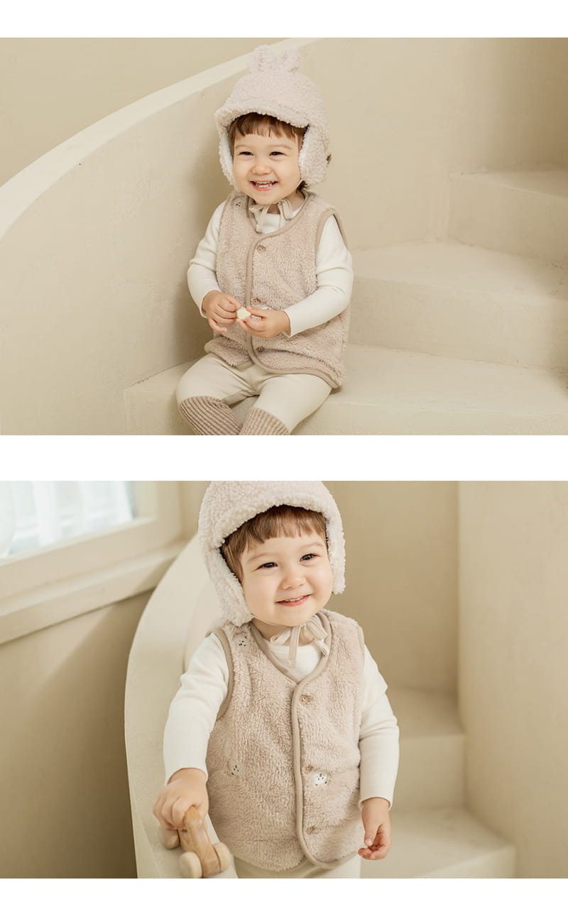 HAPPY PRINCE - Korean Children Fashion - #Kfashion4kids - Zeto Fleece Baby Vest - 4