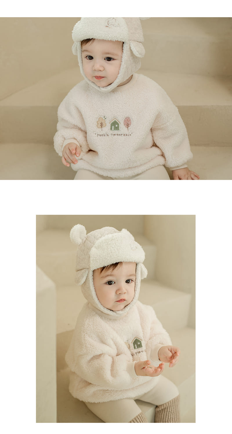 HAPPY PRINCE - Korean Children Fashion - #Kfashion4kids - Alonso Fleece Line Baby Sweatshirt - 4