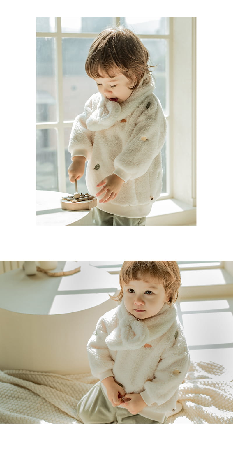 HAPPY PRINCE - Korean Children Fashion - #Kfashion4kids - Duha Fleece Baby Sweatshirt - 6