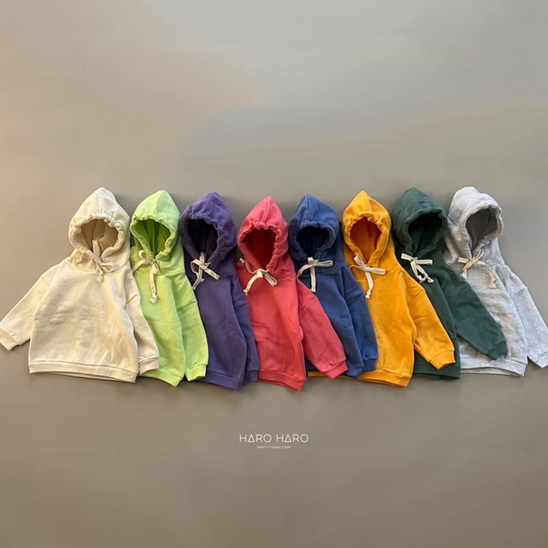 HARO HARO - Korean Children Fashion - #Kfashion4kids - Boxy Fit Fleece Hoody
